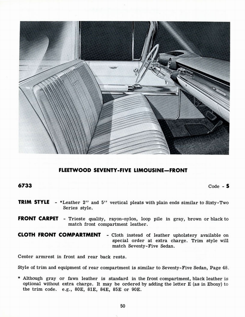 1960 Cadillac Optional Specifications Manual Page 27